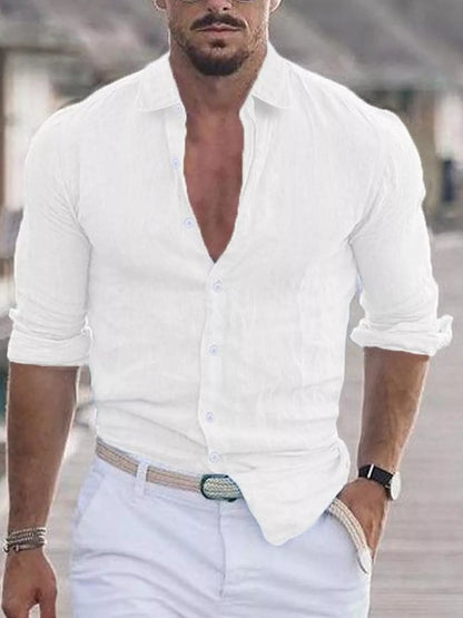 Casual Button-Down Shirt Men - Classic Fit Cotton - Fashions Envy