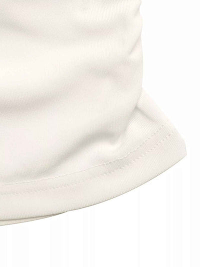 Cowl Neck Long Sleeve Top - Ruched Detail Style - Fashions Envy