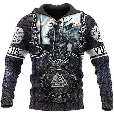 Viking Tattoo Hoodie - Anime Game Graphic Pullover