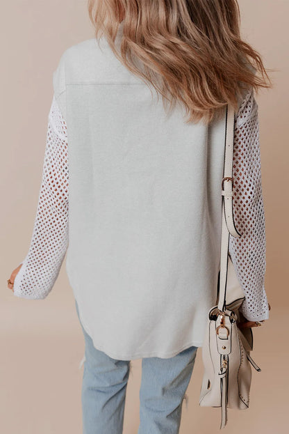 Pocketed Button Up Collared Neck Vest - Fashions Envy