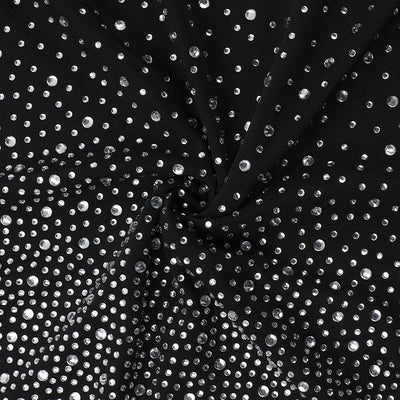 Bodycon Maxi Dress - Halter Diamond Embellished Slim Fit - Fashions Envy