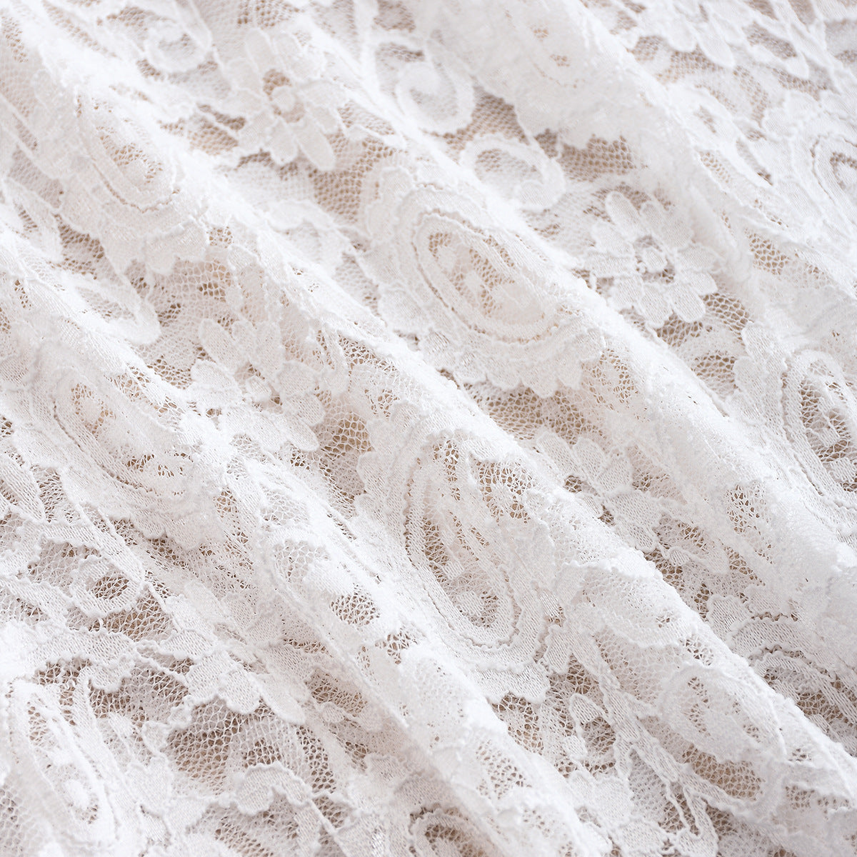 White Lace Jumpsuit - Deep V Backless Wide Leg Outfit