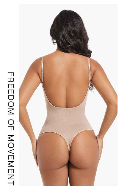 Backless Shapewear Thong Bodysuit - Butt Lifting Bodyshaper