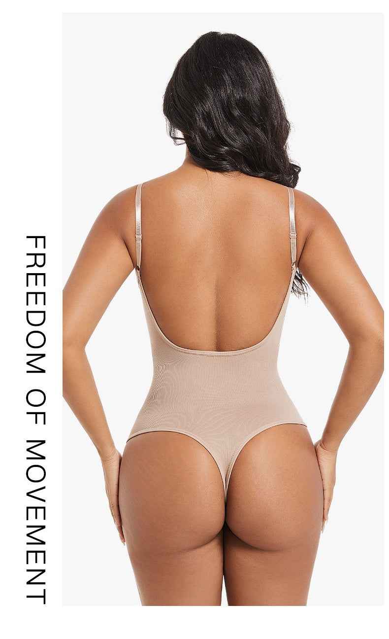 Backless Shapewear Thong Bodysuit - Butt Lifting Bodyshaper