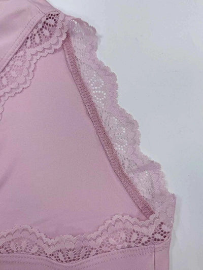 Lace Trim Bell Sleeve Tie Blouse