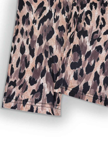 Leopard Print Lounge Set - Cozy Two-Piece Outfit - Fashions Envy