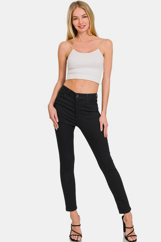 High Rise Zenana Skinny Jeans with Pockets