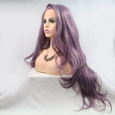 13*3" Lace Front Wigs Synthetic Long Wavy 24" 130% Density - Fashions Envy