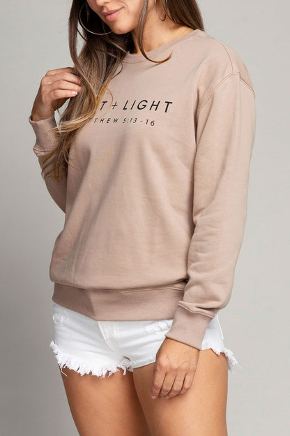 Salt and Light French Terry Comfy Sweatshirt