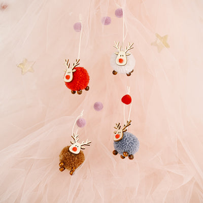 4-Piece Reindeer Hanging Widgets - Fashions Envy