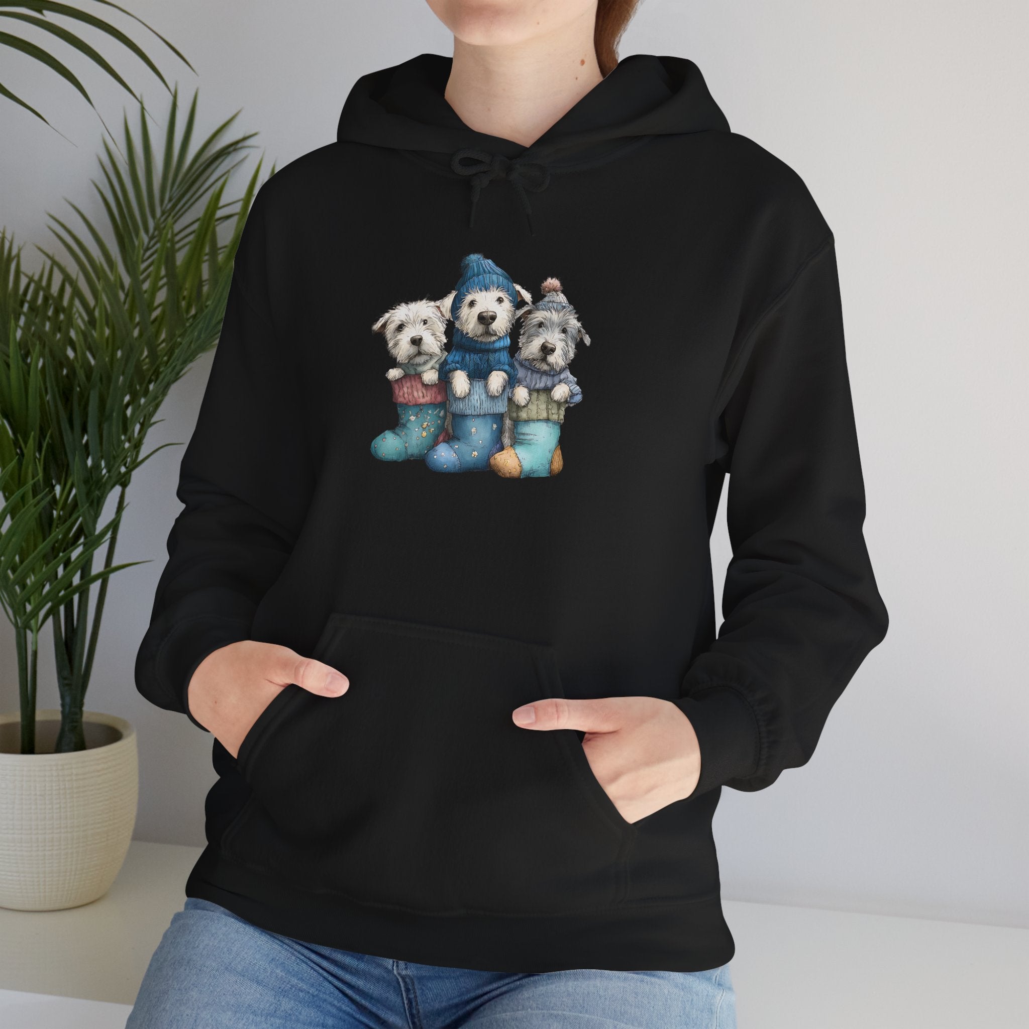 Stocking Pups Hoodie - Festive Christmas Dog Sweatshirt