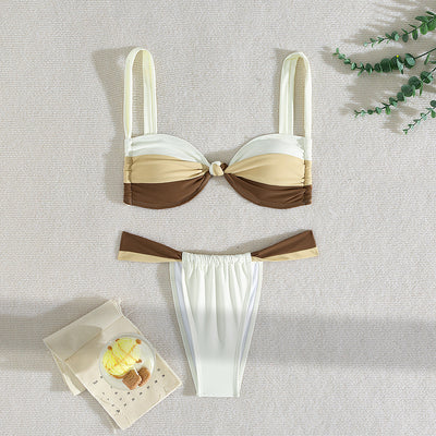 Brazilian Cut Bikini - Spliced Strap Sexy Two-piece Swimsuit - Fashions Envy
