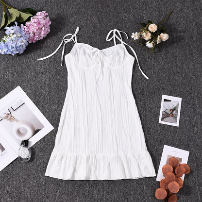 Sweetheart Neckline Mini Dress - Halter Strap Bodycon - Fashions Envy