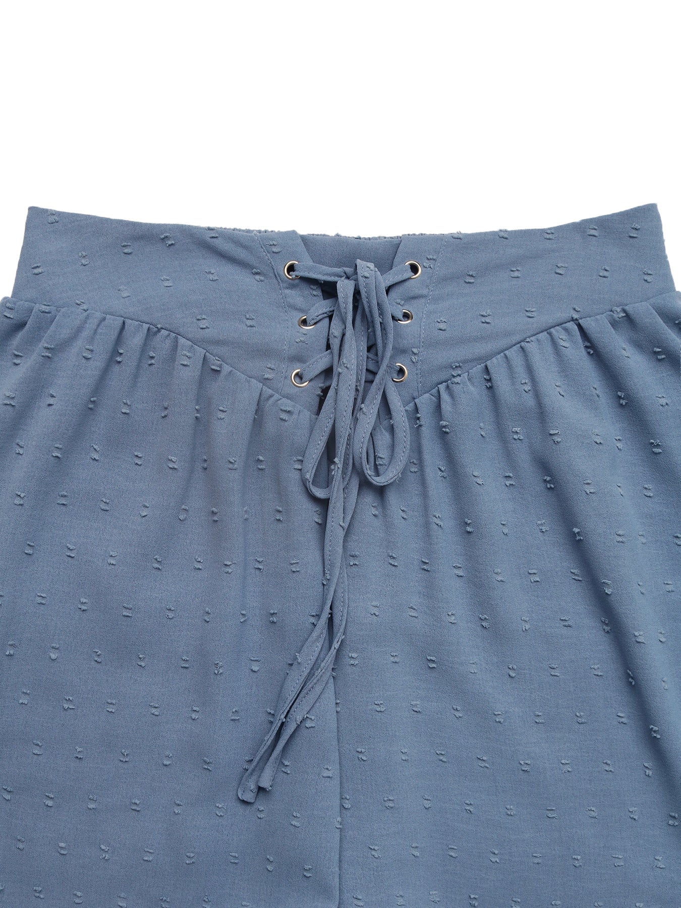 Summer Casual Loose Shorts - Lace-Up Elastic Waist