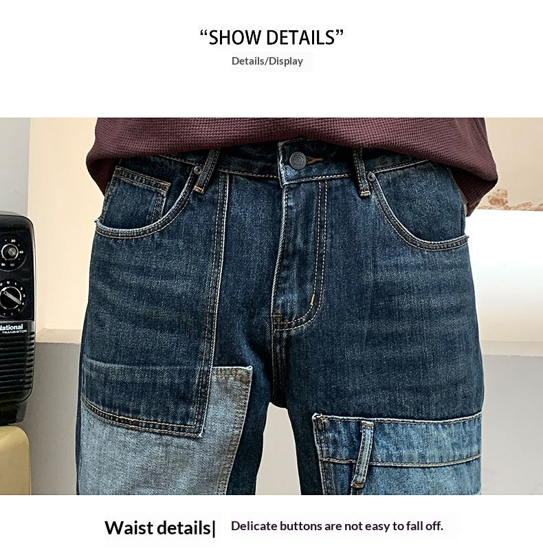 Multi-Pocket Dad Jeans Men - Loose Fit Cargo Style - Fashions Envy