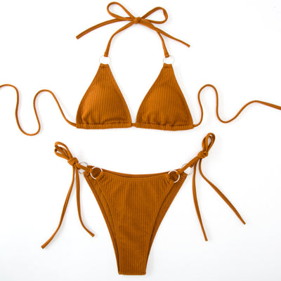 Summer Side Tie Brazilian Bandage Style Bikini Swimsuit Set