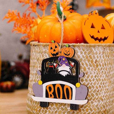Halloween Element Car-Shape Hanging 4-Piece Widgets