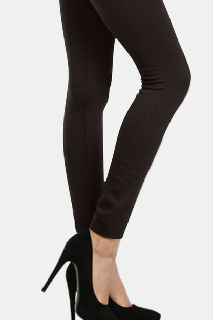 Black Seamless High Waist Fleece Leggings