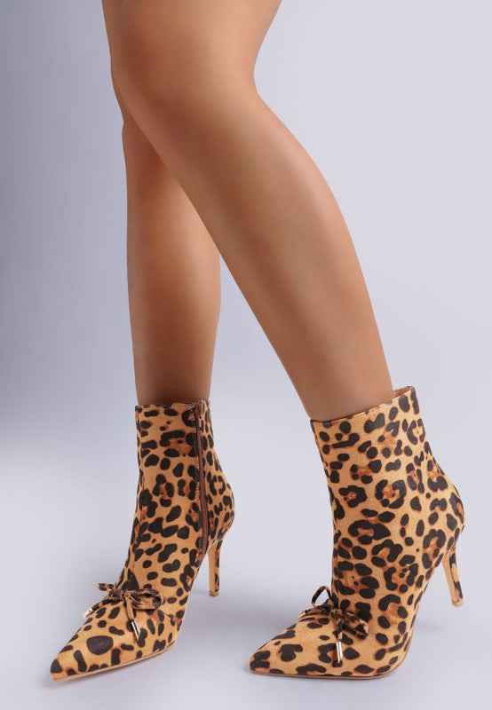Vilda Leopard Print Stiletto Boots