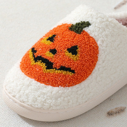 Halloween Pumpkin Cartoon Warm Winter Indoor Slippers