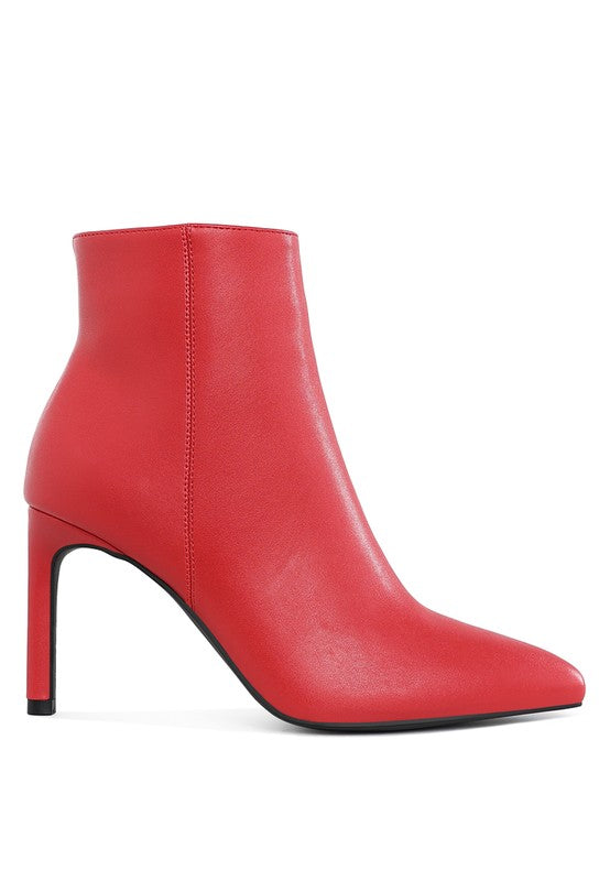 Tatria Textured Stiletto Heel Ankle Boots