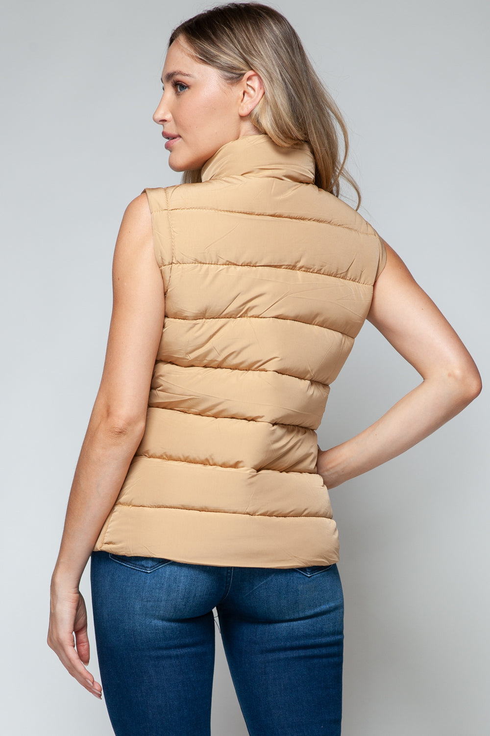 Snobbish Zip Up Turtleneck Vest with Pockets - Fashions Envy