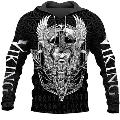 Viking Tattoo Hoodie - Anime Game Graphic Pullover