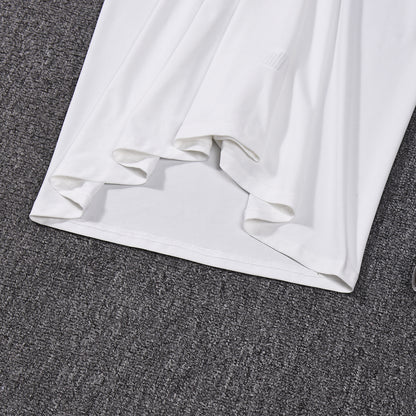 Halter Crop Top and Maxi Skirt Set - White Backless Outfit