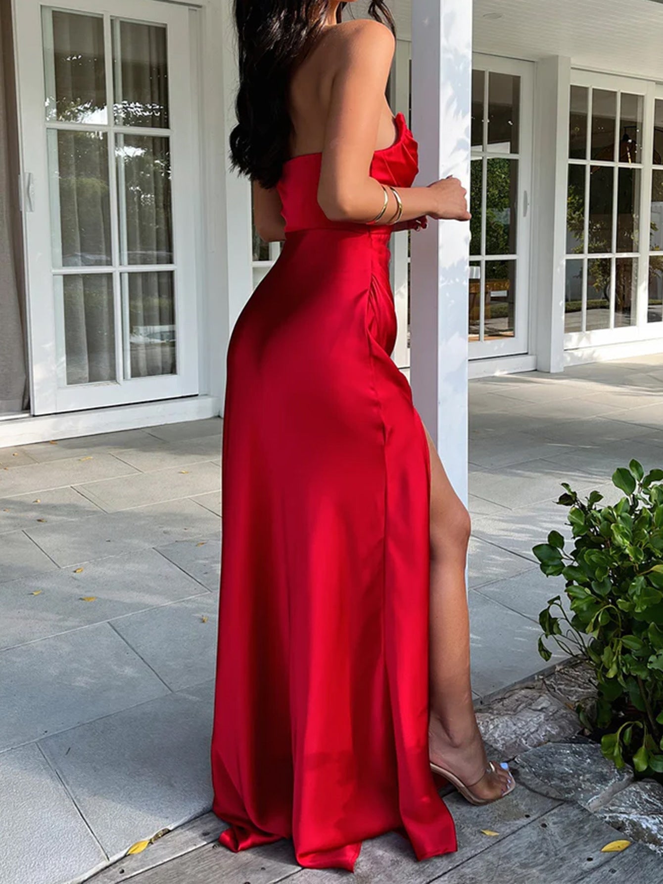 Strapless Mermaid Prom Gown - Sweetheart Ruched Maxi