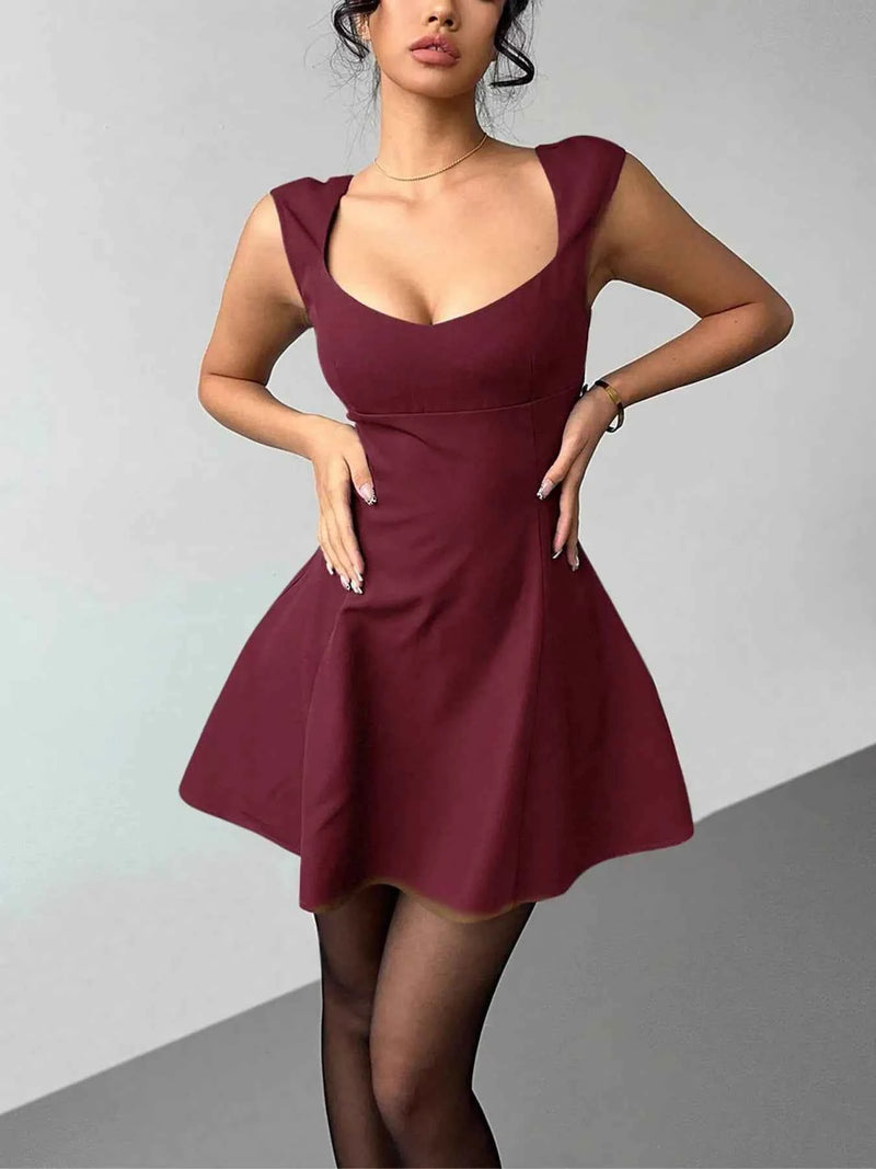 Sleeveless A-Line Mini Dress