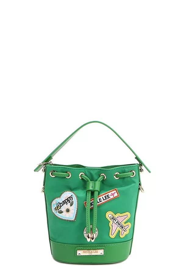 Nicole Lee USA Color Patch Bucket Bag - Designer Crossbody Bag - Fashions Envy