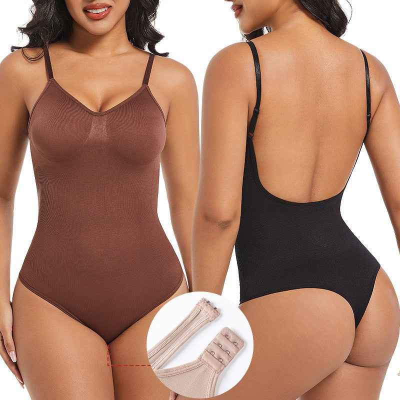 Backless Shapewear Thong Bodysuit - Butt Lifting Bodyshaper