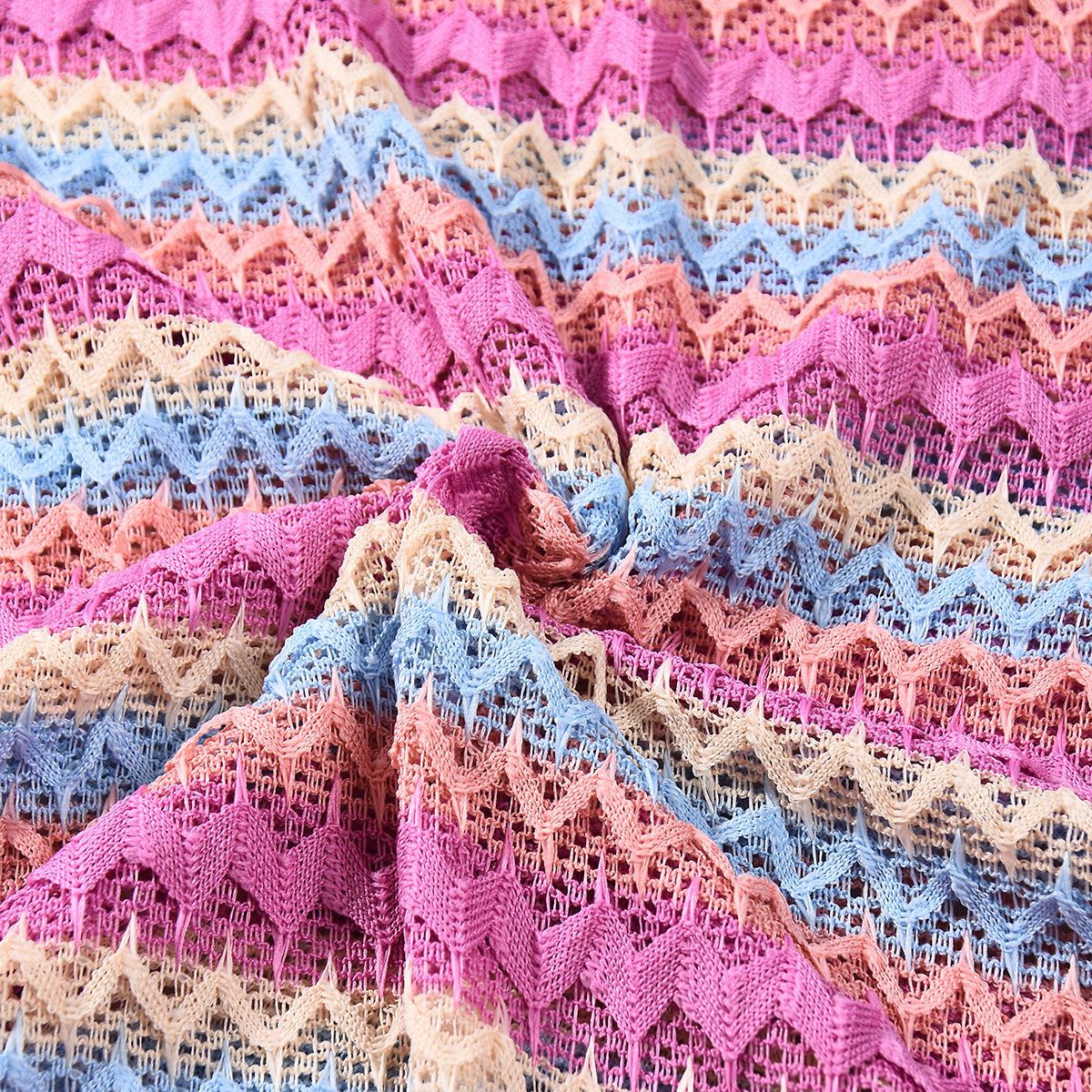 Pink Striped Two-Piece Set - Backless Tube Top Maxi Skirt