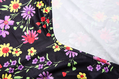 Halter Neck Backless Dress - Hollow Print Mini - Fashions Envy