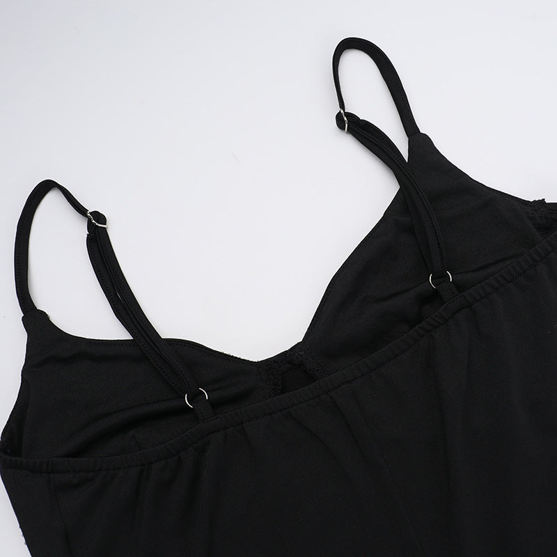 Bodycon Maxi Dress - Halter Diamond Embellished Slim Fit