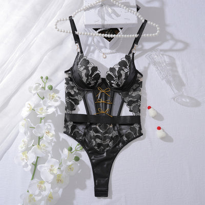 Hollowed Out Backless Bodysuit - Sexy Black Lingerie