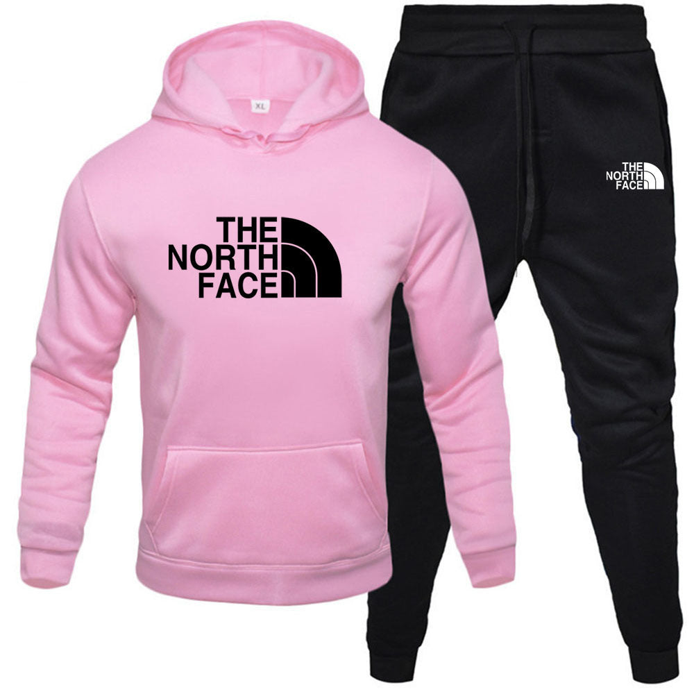Fleece Hoodie Set - Pullover Sweatshirt Two-Piece