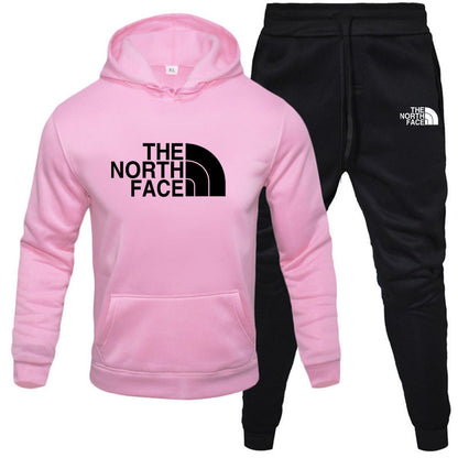 Fleece Hoodie Set - Pullover Sweatshirt Two-Piece