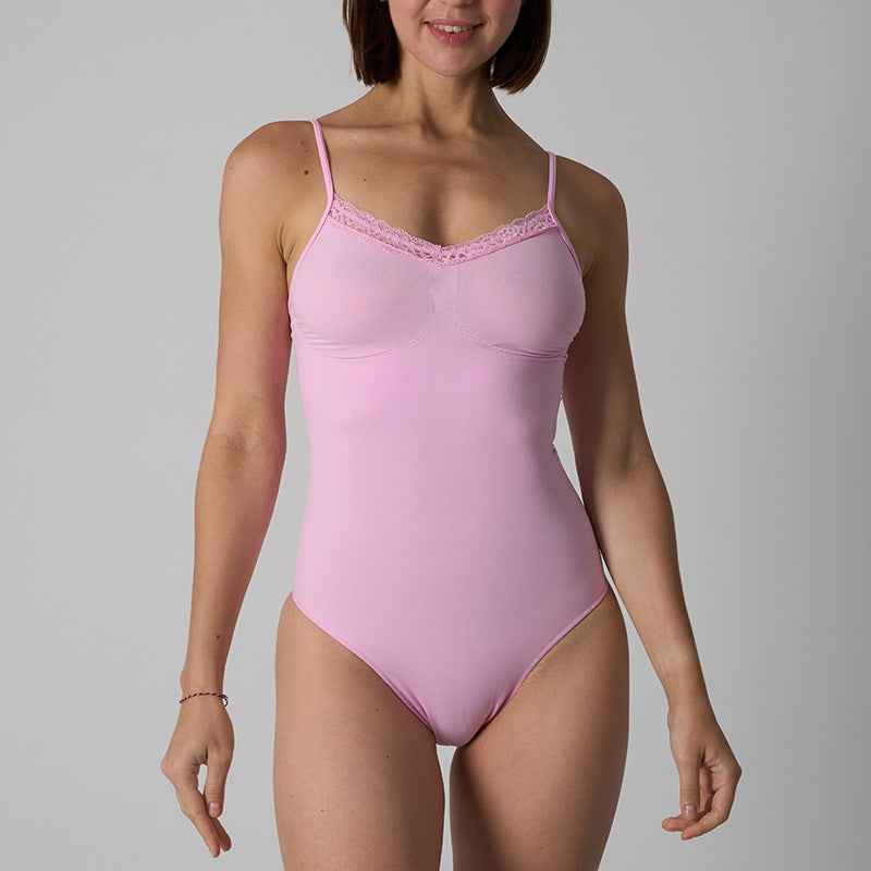 Seamless Sculpting Bodysuit - Sexy Lace Thong