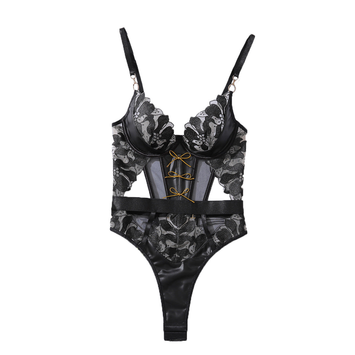 Hollowed Out Backless Bodysuit - Sexy Black Lingerie