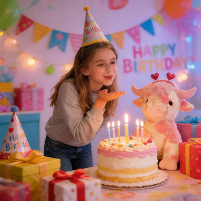 Pink Cow Plush Valentine's Day Plush Toy - Fashions Envy