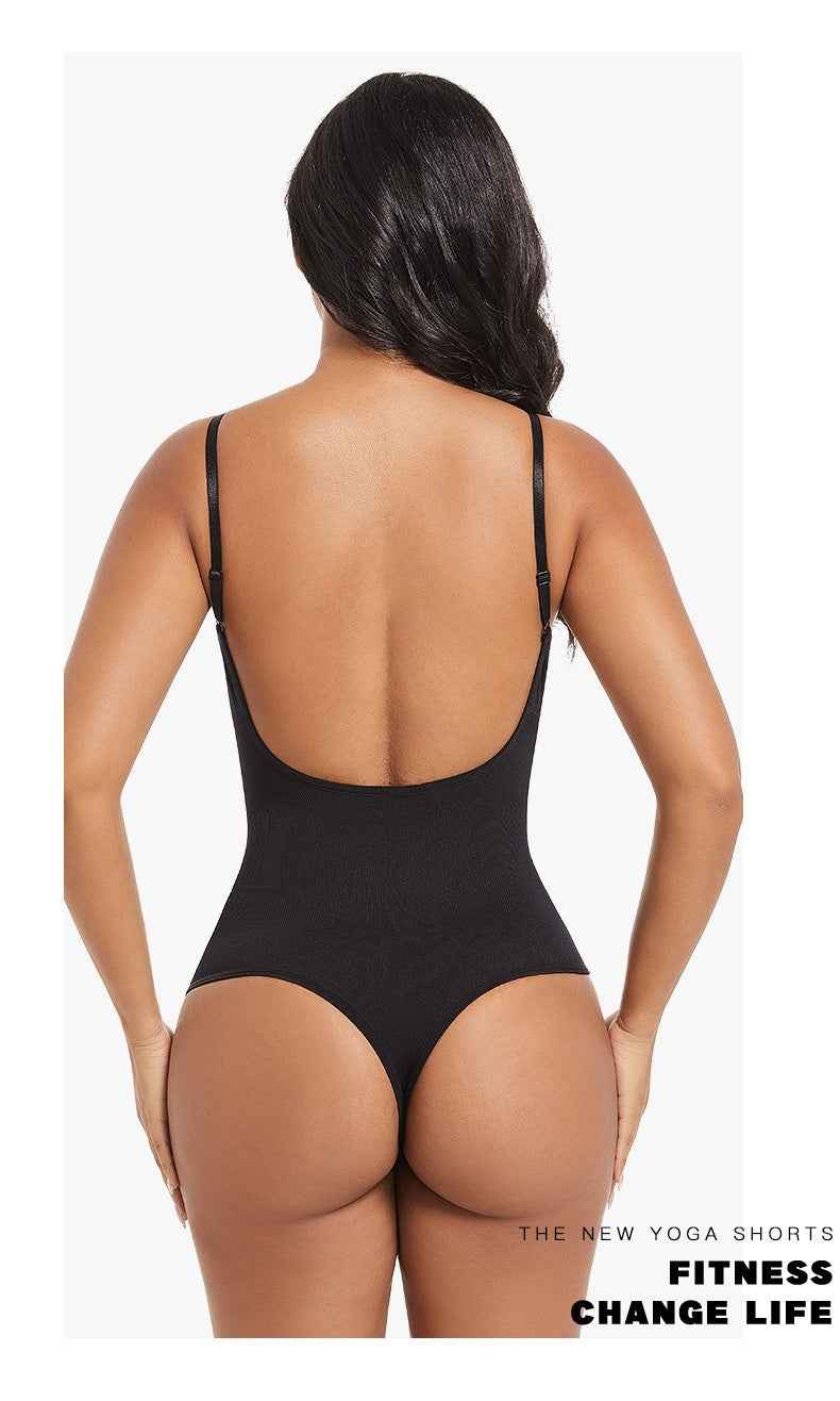 Backless Shapewear Thong Bodysuit - Butt Lifting Bodyshaper