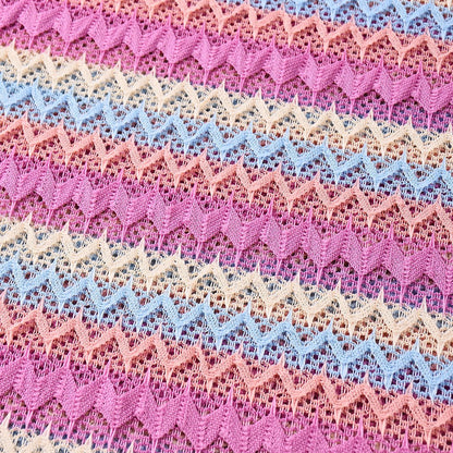 Pink Striped Two-Piece Set - Backless Tube Top Maxi Skirt