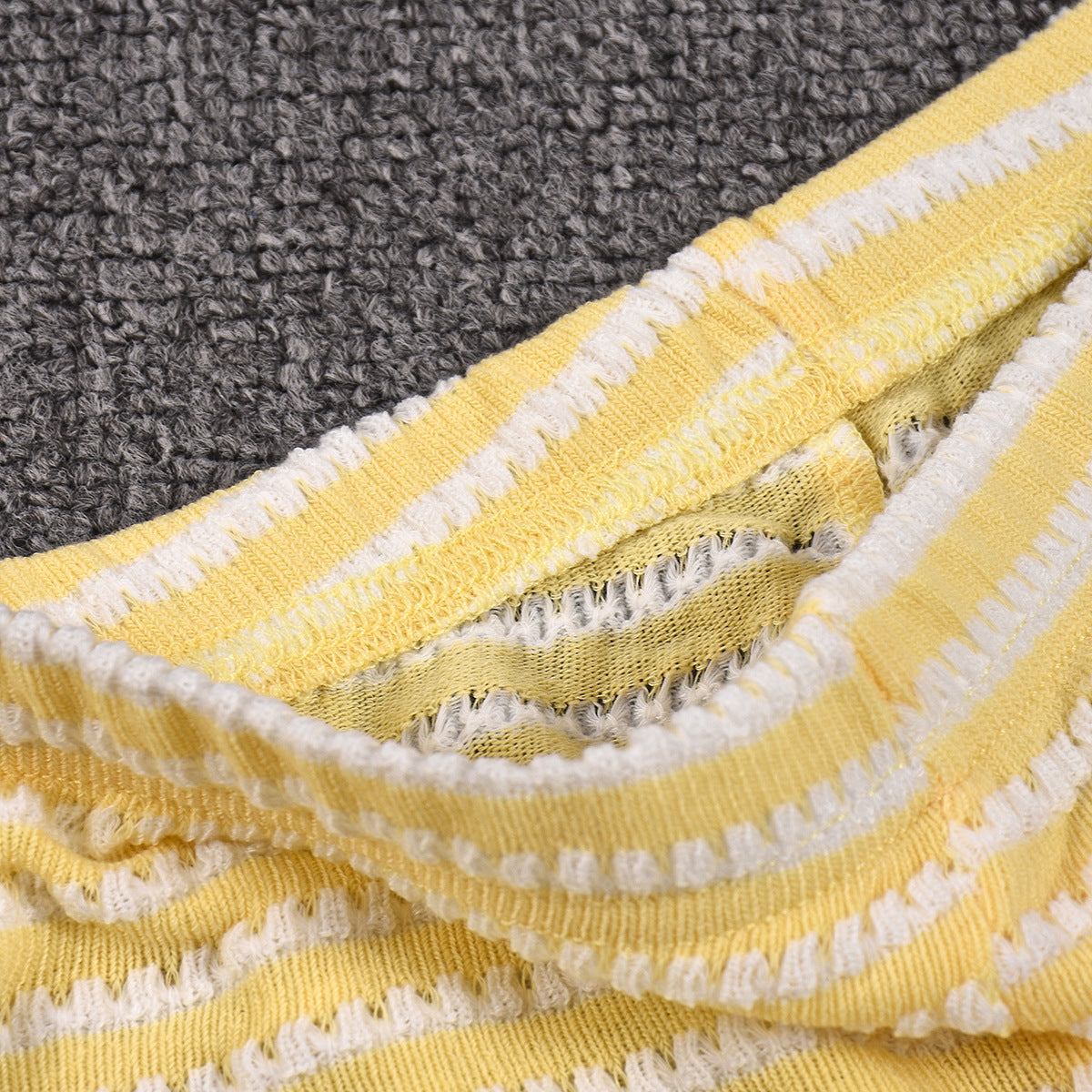 Halter Neck Mini Shorts Set - Decorative Crop Top Outfit