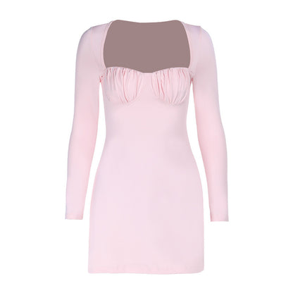 Bodycon Mini Dress - Casual Long Sleeve Fitted