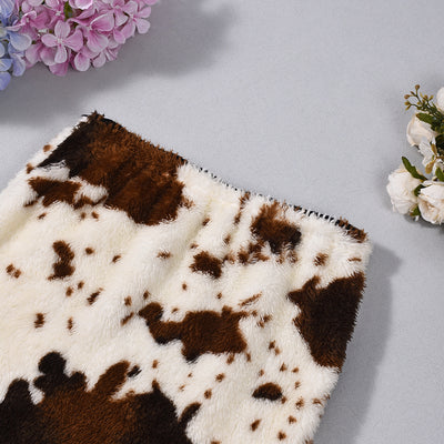 Printed Two Piece Set - Crop Top Backless Skirt Party Outfit