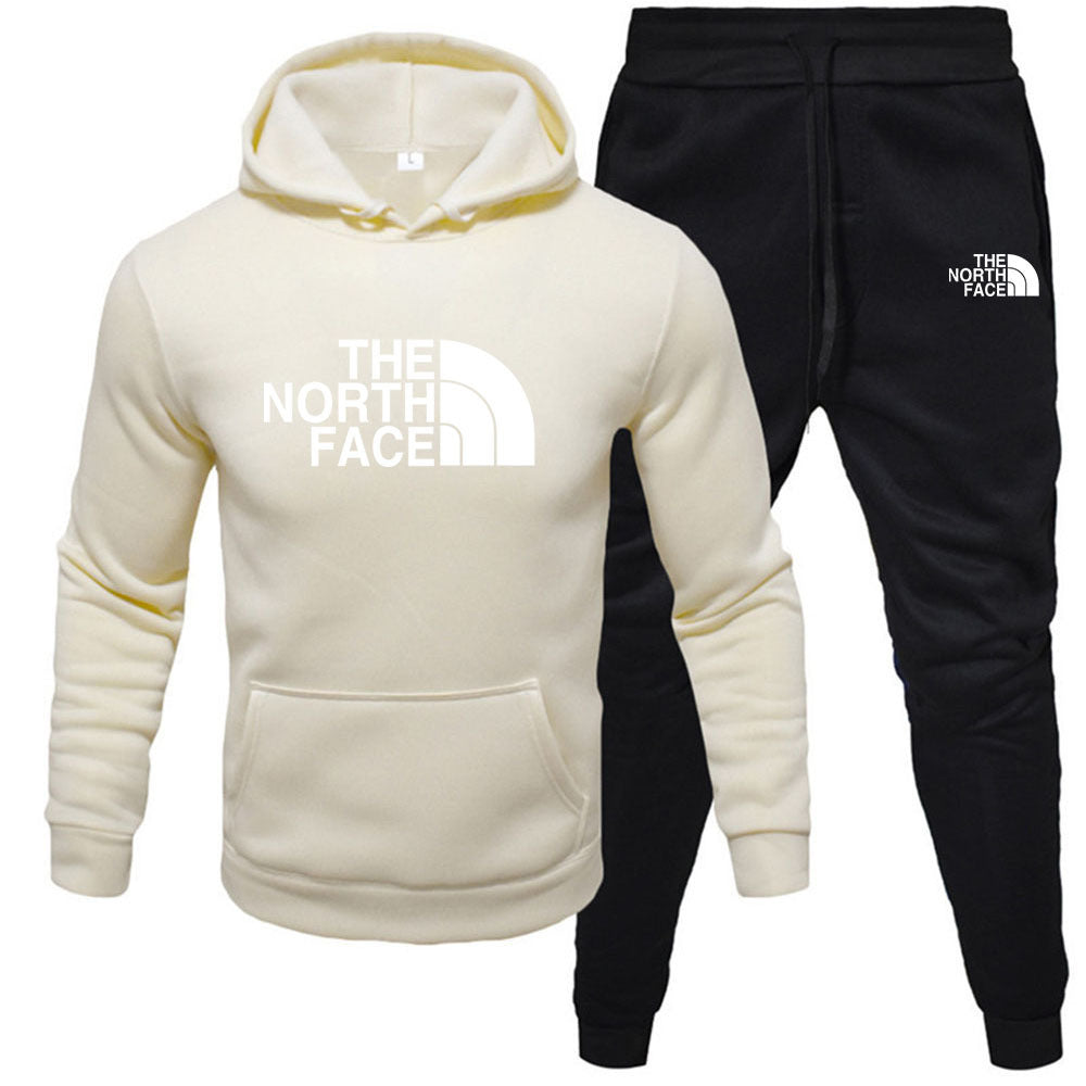 Fleece Hoodie Set - Pullover Sweatshirt Two-Piece