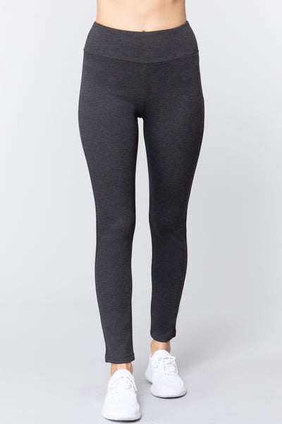 Women's High Waist Long Ponte Pants - Professional Stretch Dress Pants