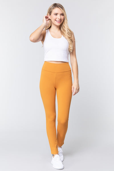 Women's High Waist Long Ponte Pants - Professional Stretch Dress Pants