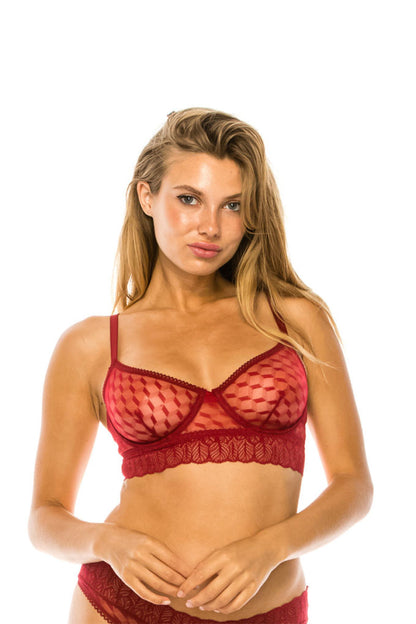 No Padding Mesh Underwire Bra